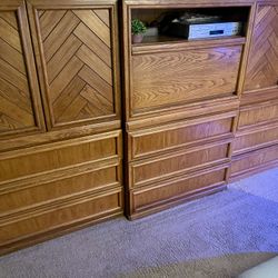 Modular Oak Bedroom—Family room Furniture