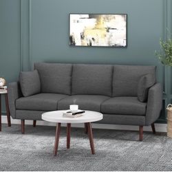 3-Seater Sofa with Wooden Support Legs