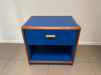 Blue end table