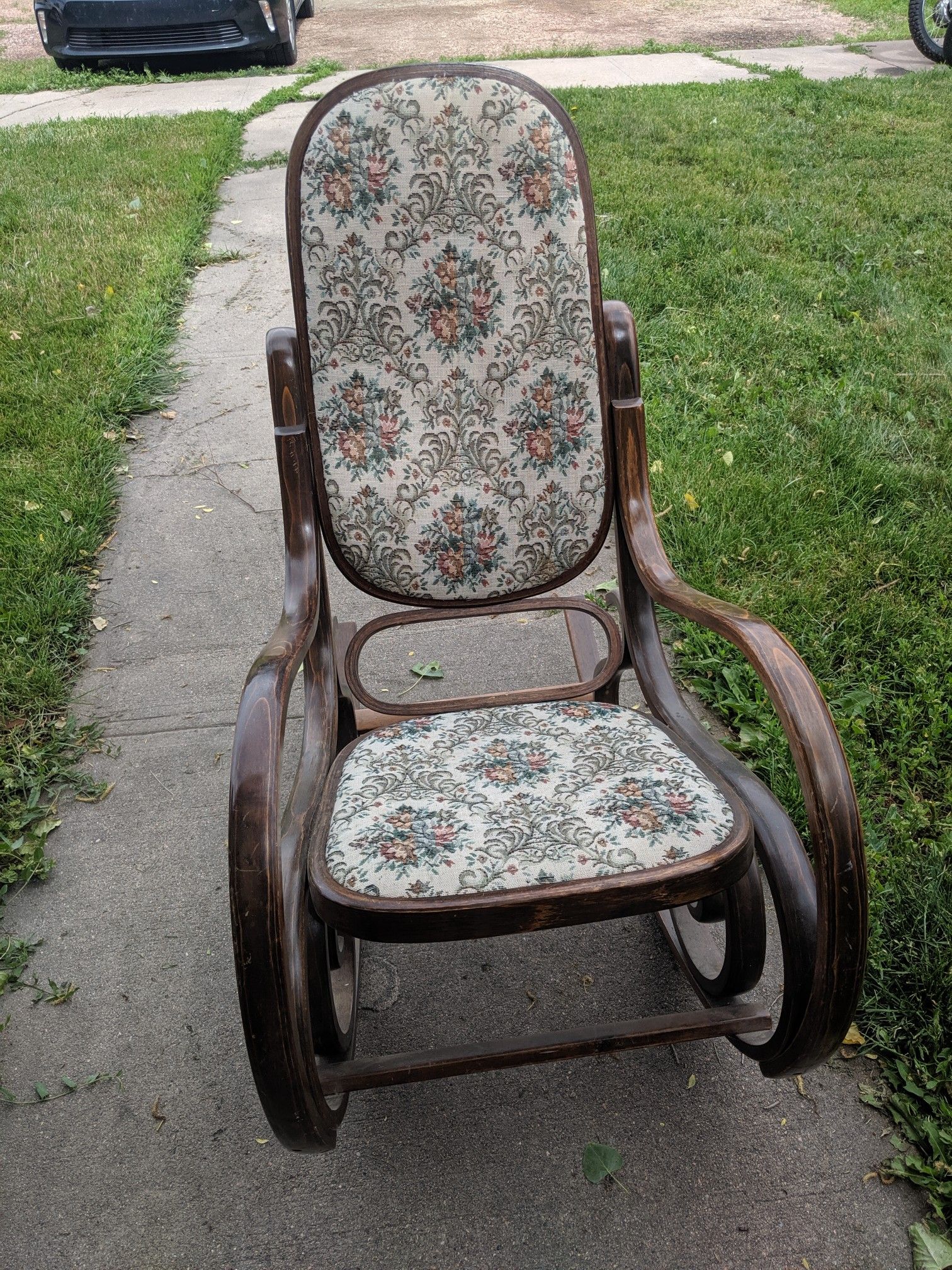 Antique wooden rocking chair