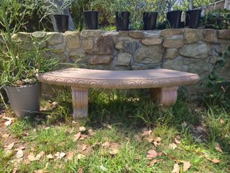 Decorative Concrete Garden Bench – Heavy Duty, 3-Piece