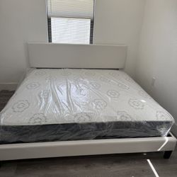 King    Bed Frame With Mattress All New Furniture And Free Installation   Free Delivery 