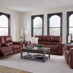 Alessandro Garnet Power Reclining Living Room Set