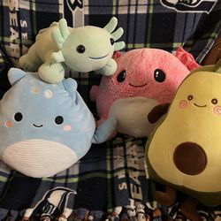 Axolotl Stuffed Animals Avocado Stuffies