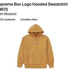 Supreme Box Logo Mustard Color 