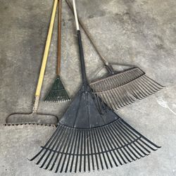 Lot Of 4 Rakes