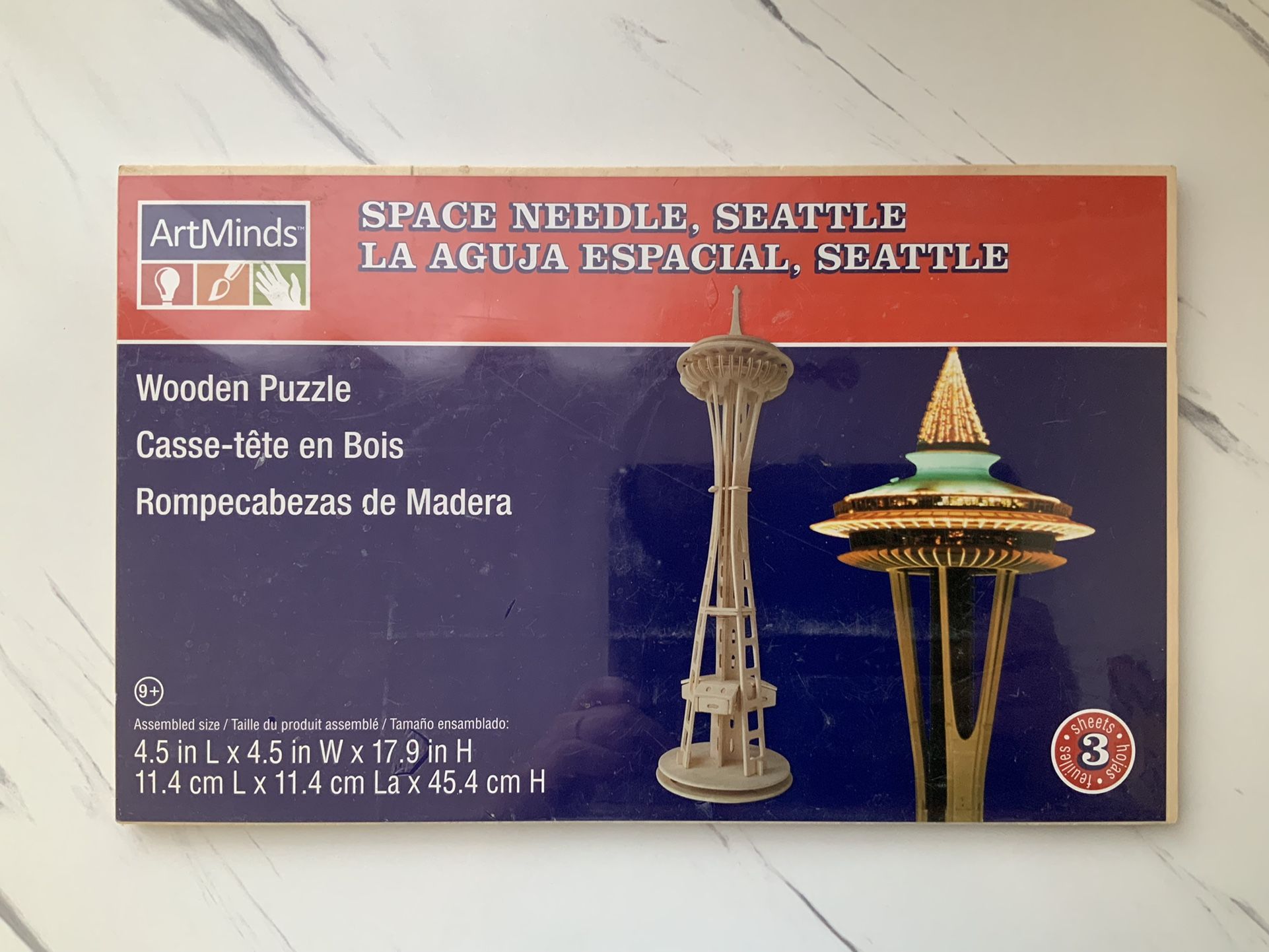ArtMinds - Space Needle, Seattle 3D Wooden Puzzle