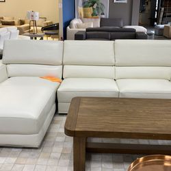 Last One!!! Lorenzo Left Sectional Sofa in White