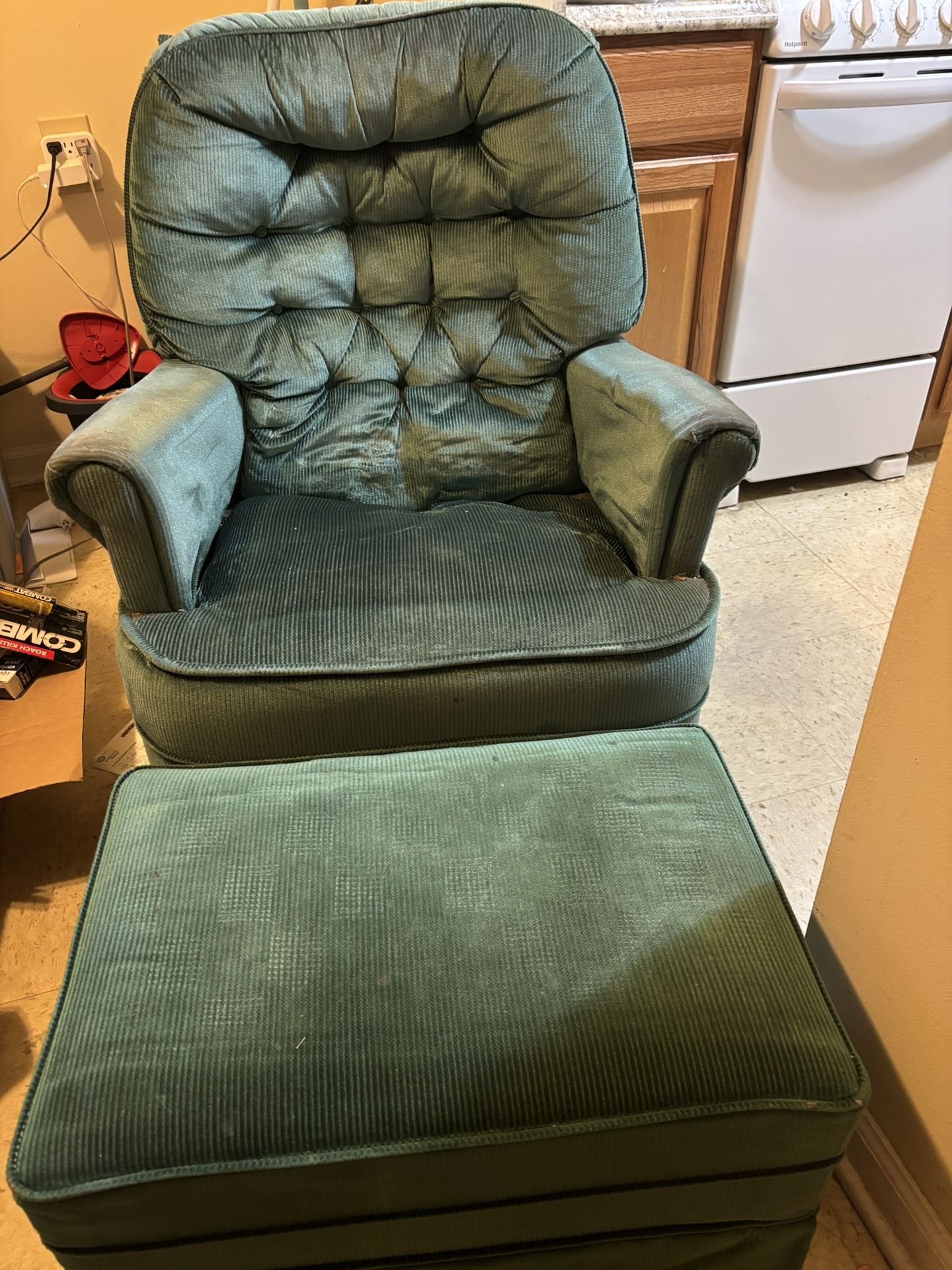 rocking chair + leg rest