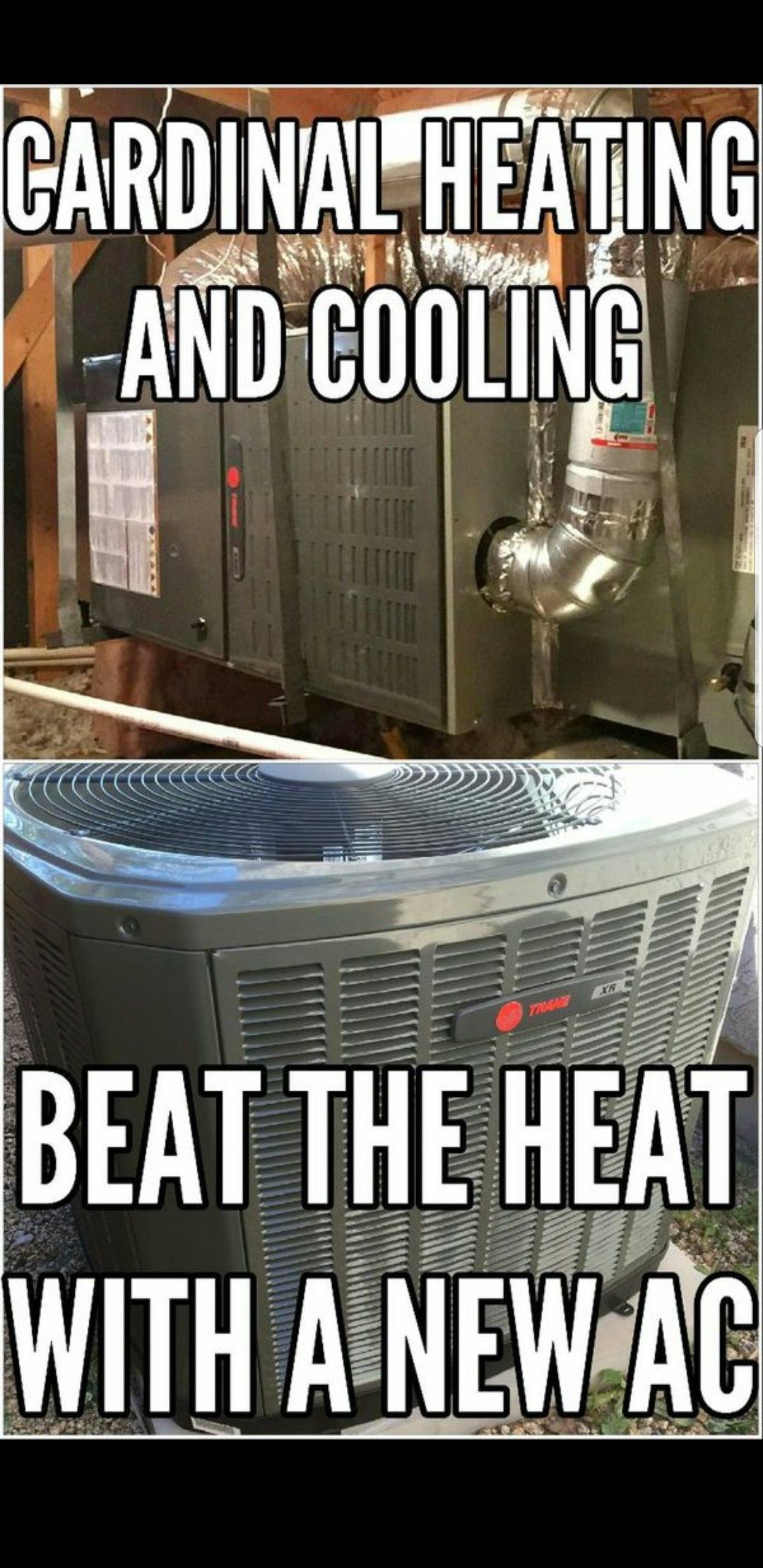 Trane split system installed condenser air handler air conditioner