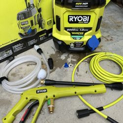 RYOBI 40V HP Brushless Whisper Series 2000 PSI 1.2 GPM Cold Water Electric Pressure Washer (Tool Only)