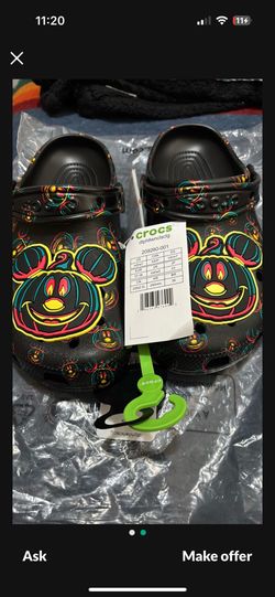 Crocs Mickey Mouse Glow In Dark