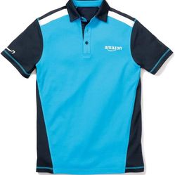 Amazon Men’s Active Polo Short Sleeve Work Shirt - X-Small - Blue