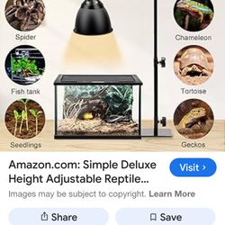Reptile lamp, metal stand deluxe new box