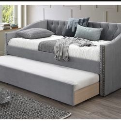 Brand New In Box Day Bed W/ Slats + Trundle   And 2 Mattresses. Pick Up  In Long Beach Or We Can Deliver For A Fee