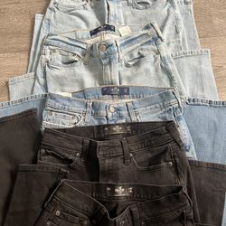5 Hollister Men Jeans 29W X 30L