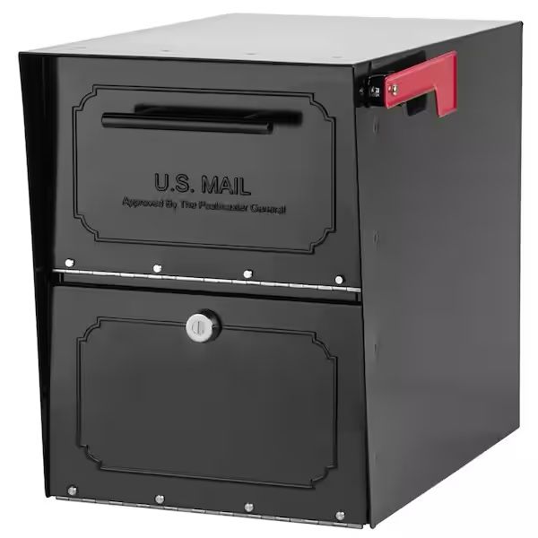 Post Mount Parcel Mailbox with High Security Reinforced Lock