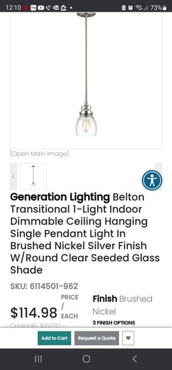 2 Silver Light Pendant