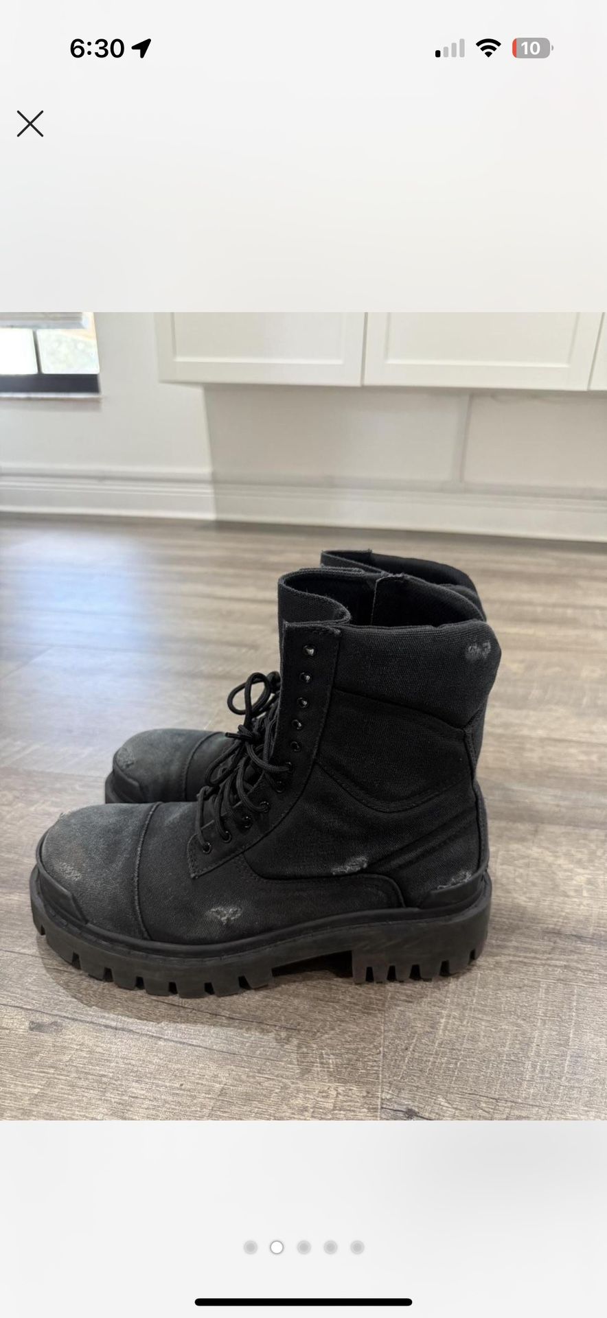 Balenciaga combat strike boots