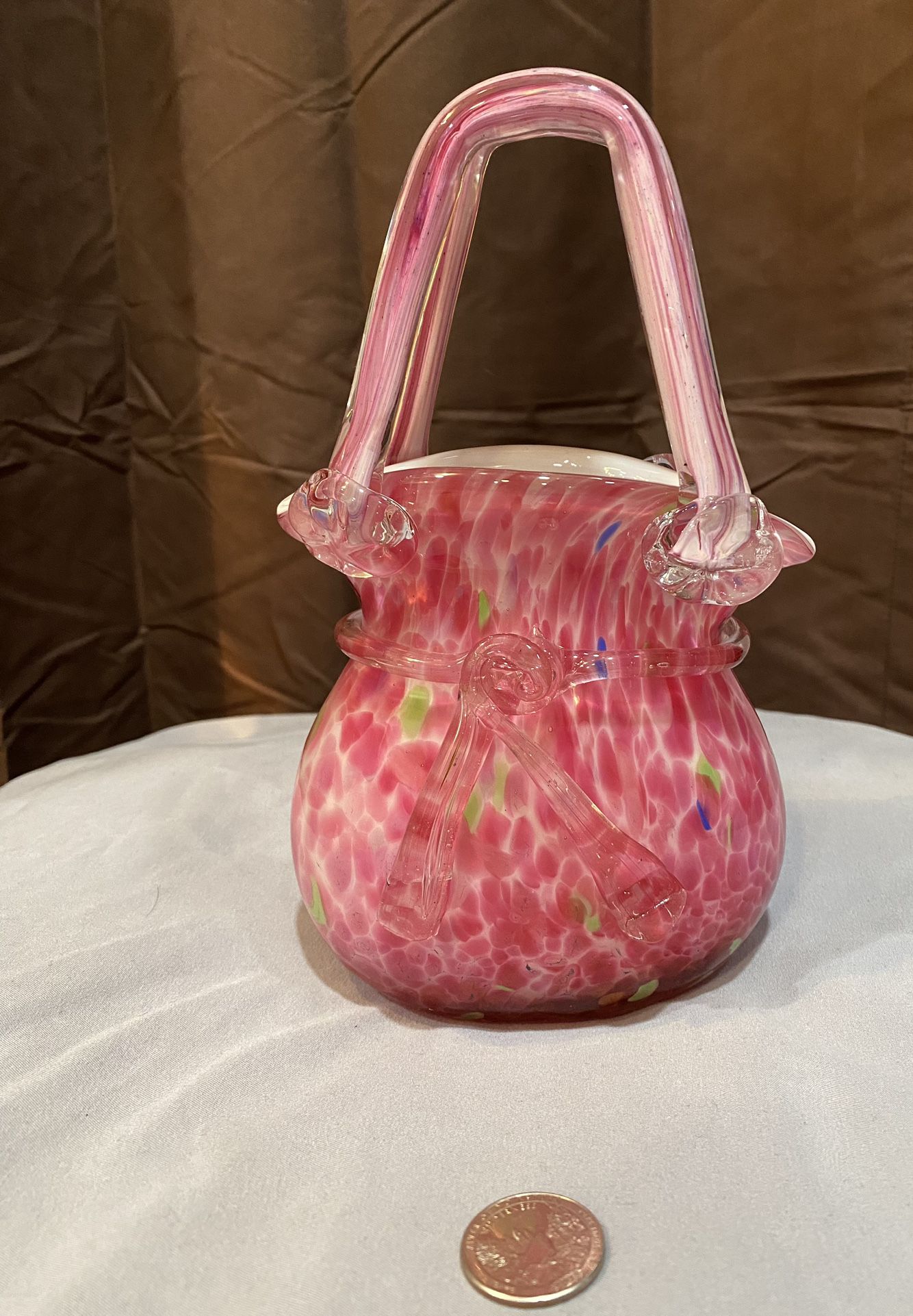 Murano Style Art Glass Puras Vase  