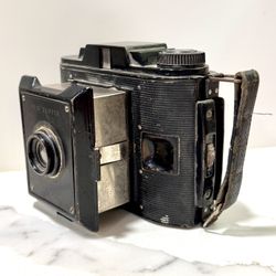 Vintage Ansco PD16 Clipper Folding Camera – Antique 1930s Double Lens USA Made
