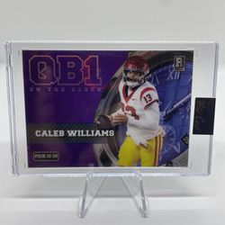 Caleb Williams ‘23 Wild Card ‘QB1 On The Clock’ Rookie Card