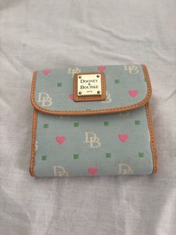 Dooney and Bourke sky, blue wallet, leather interior vintage