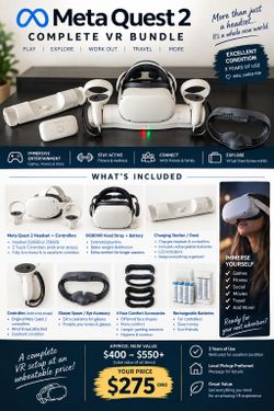 Meta Quest 2 Complete VR Bundle