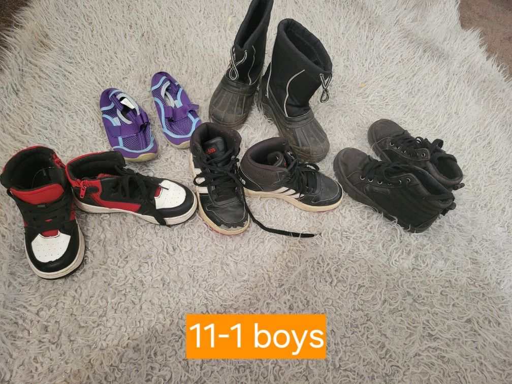 Boys Size 11 To 1 Shoe Lot