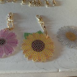 Diamond Dots Rhinestones DIY Keychains 