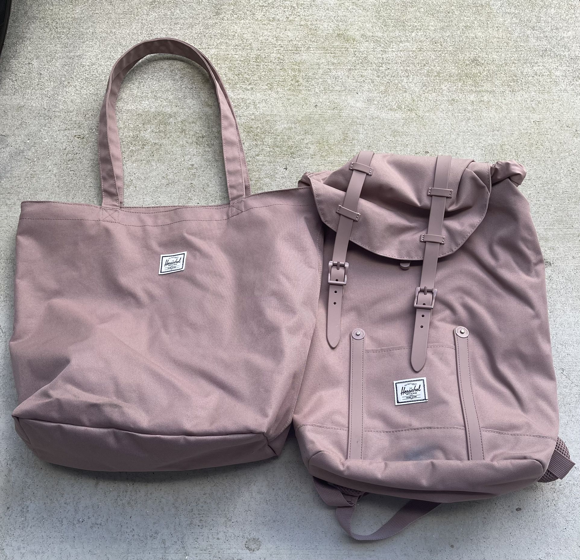 Herschel Retreat Backpack, Ash Rose plus tote bag. $50 both. In Jupiter