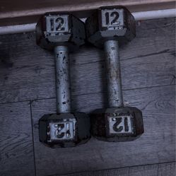 12 pounds dumbbells 