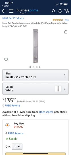 Aluminum pet patio door