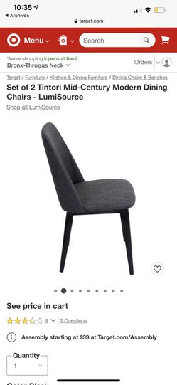 Set of 2 Tintori Mid-Century Modern Dining Chairs - LumiSource