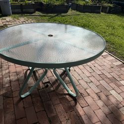 Vintage Aluminum Patio Table