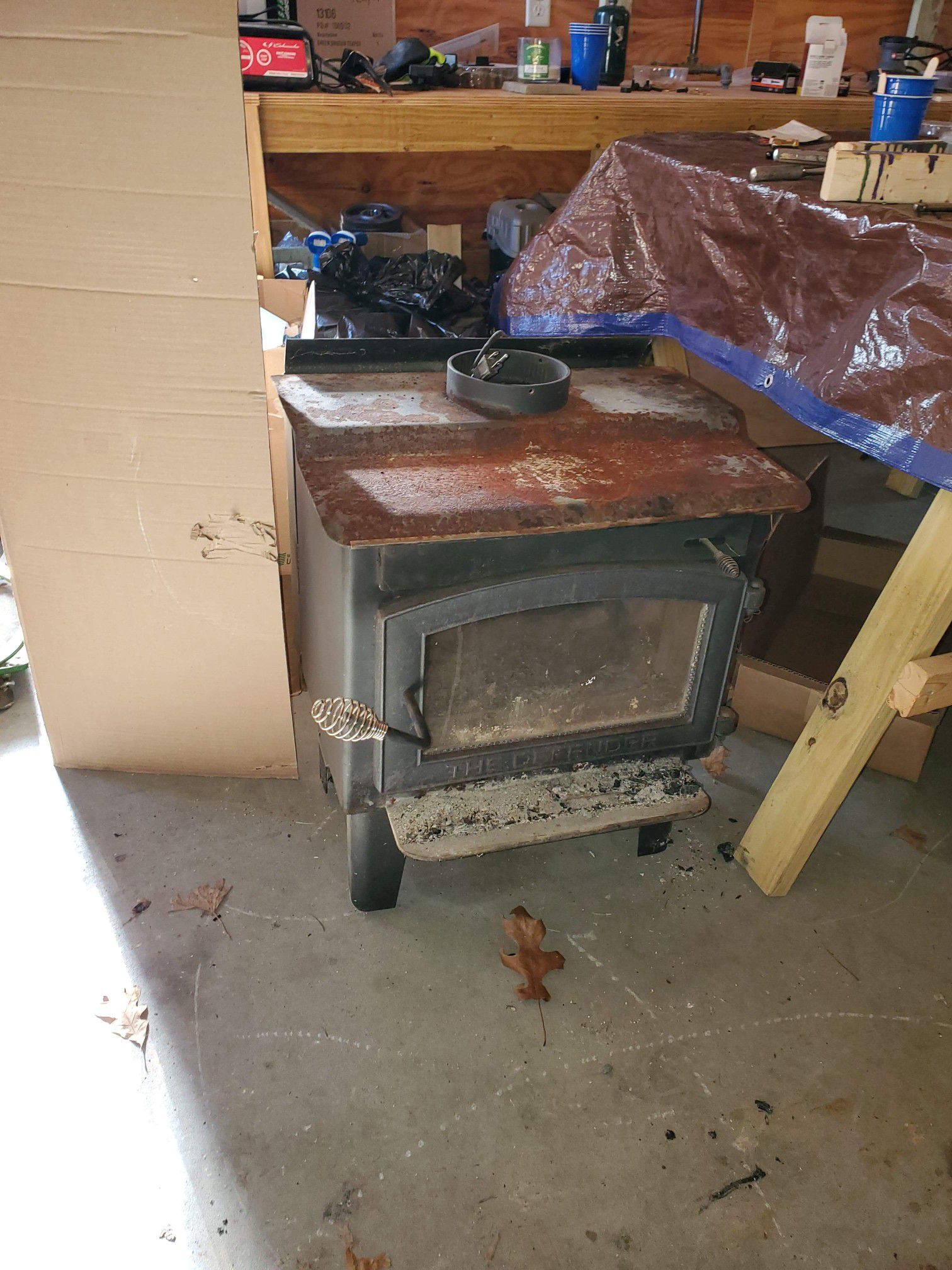 Wood stove for garage or polebarn