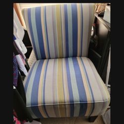 Blue Multi Stripe Accent Chair 