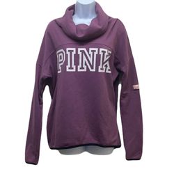 Victoria’s Secret PINK Varsity Cowl Neck Sweatshirt Size Medium 