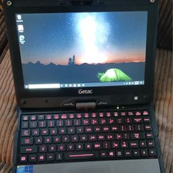 Full Rugged TouchScreen GETAC MIL SPEC Laptop Intel Core i7 8 GB RAM 256 GB SSD Webcam HDMI Wi-Fi Wireless Windows Professional OS 