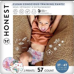 2 boxes of Honest diapers size 3T 4T