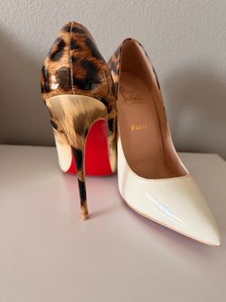 Christian Louboutin Leopard Patent Leather Pumps