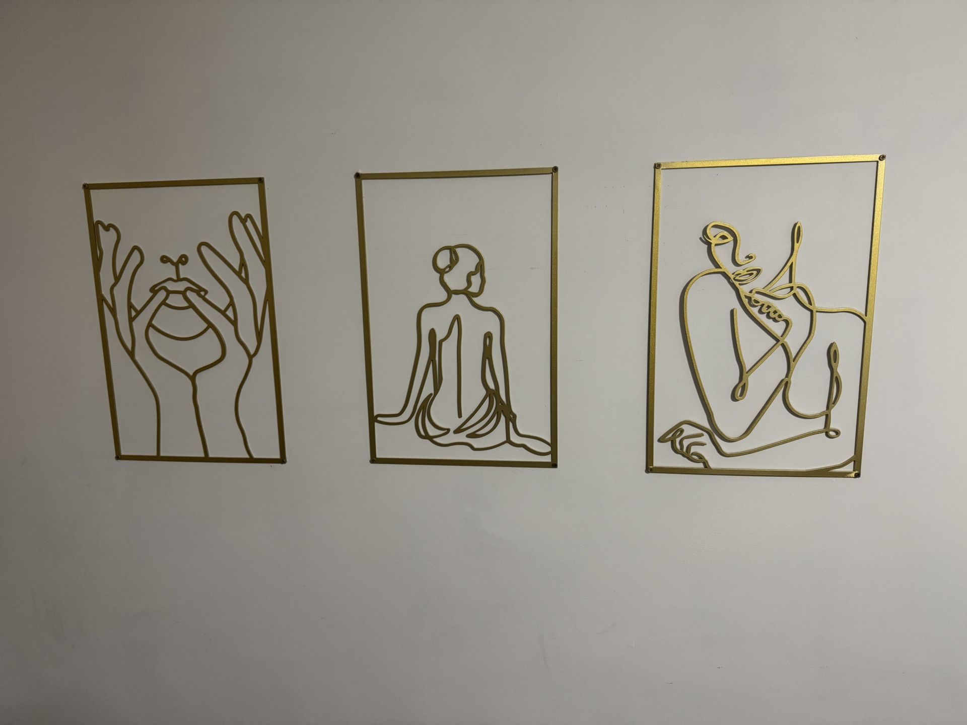 3- Metal Decorative Art Frames 