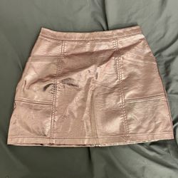 Metallic pink skirt