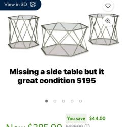 Glass Table Set