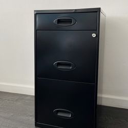 Staples 3 Drawer File Cabinet - Black