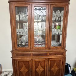 China Cabinet - It’s 2 Pieces For Easier Transport  (excluding Items In It)