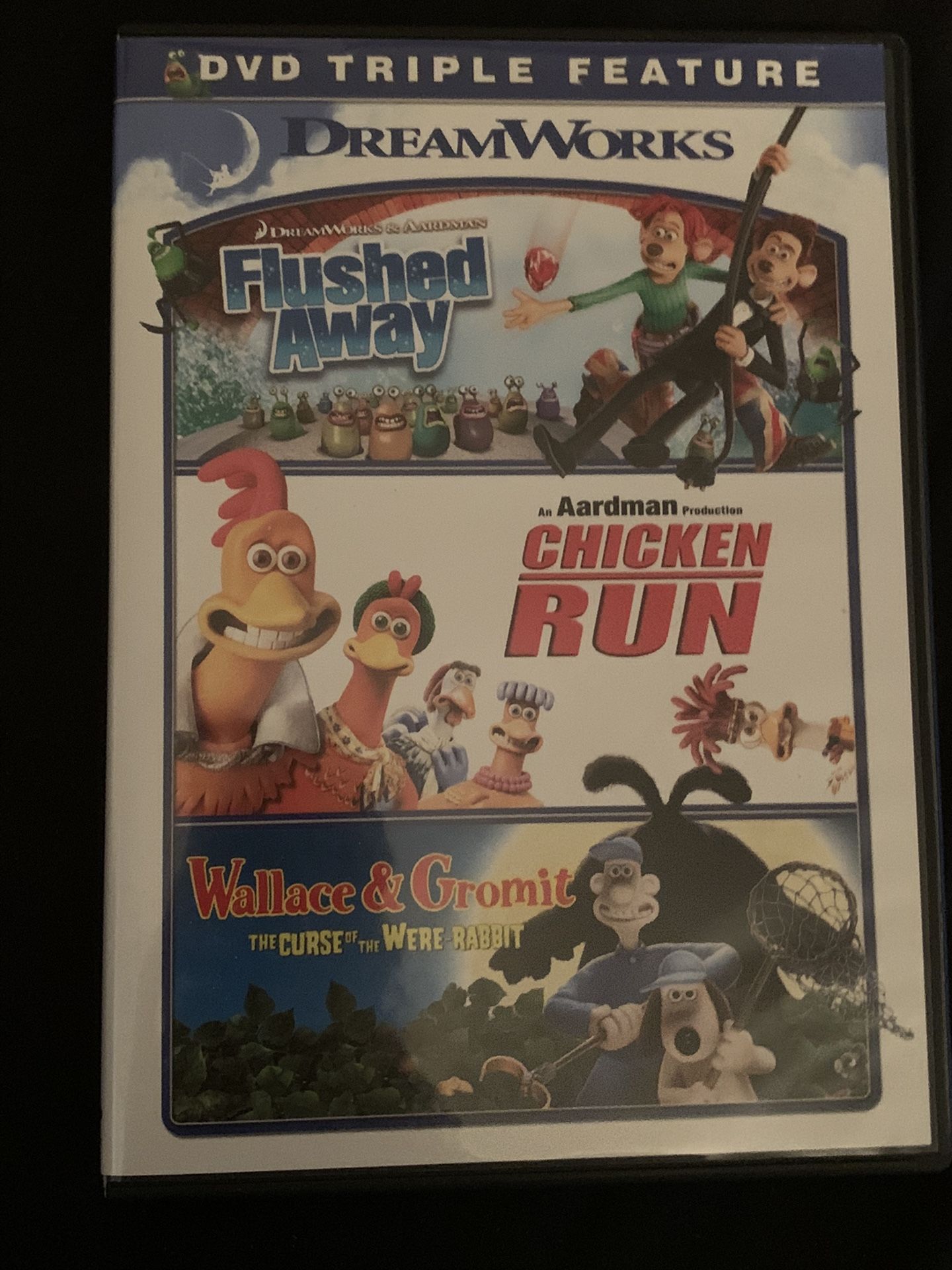 Flushed Away / Chicken Run / Wallace & Gromit Triple Feature Rare Out Of Print