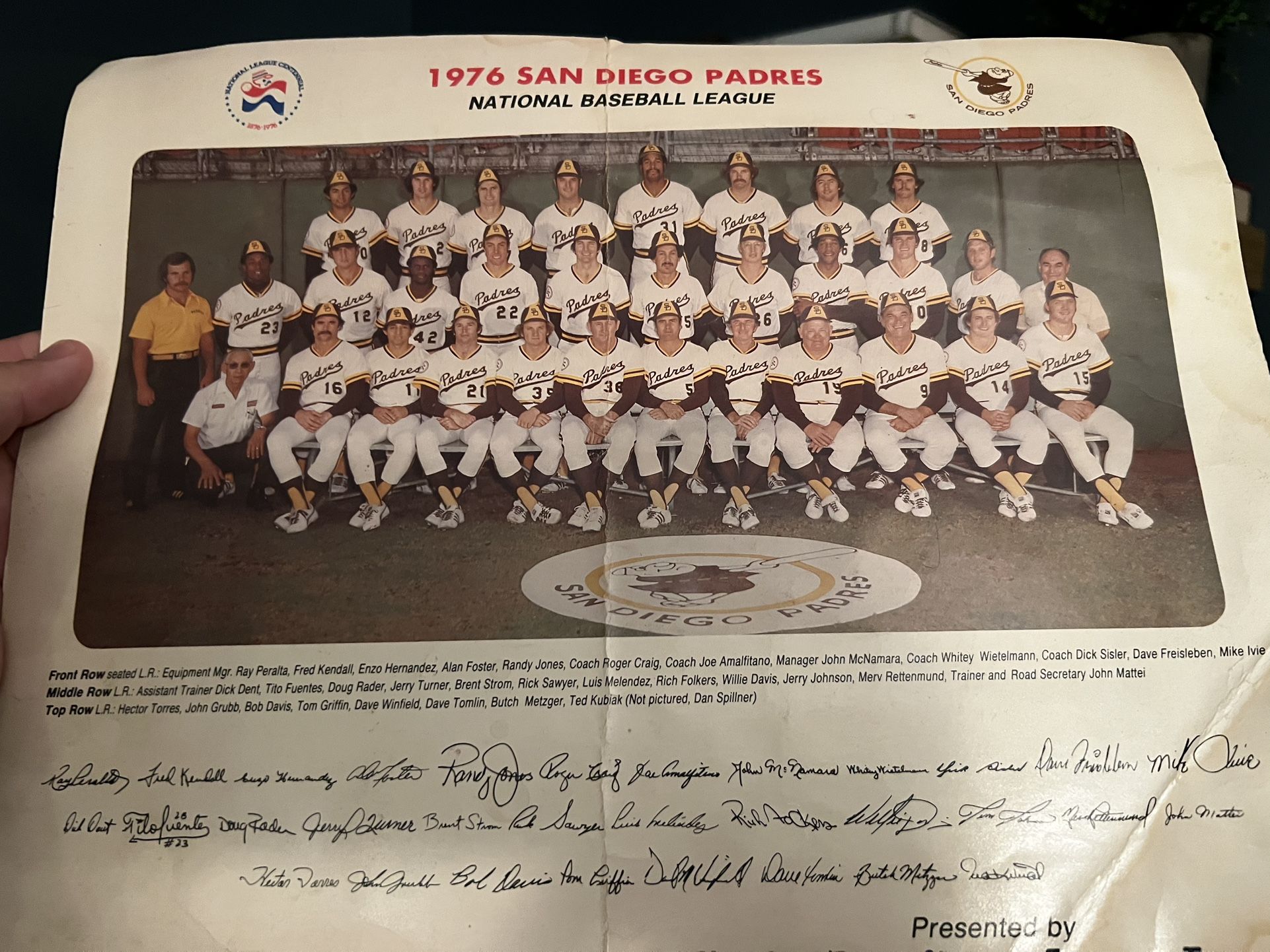 San Diego Padres Vintage Team Photo MLB
