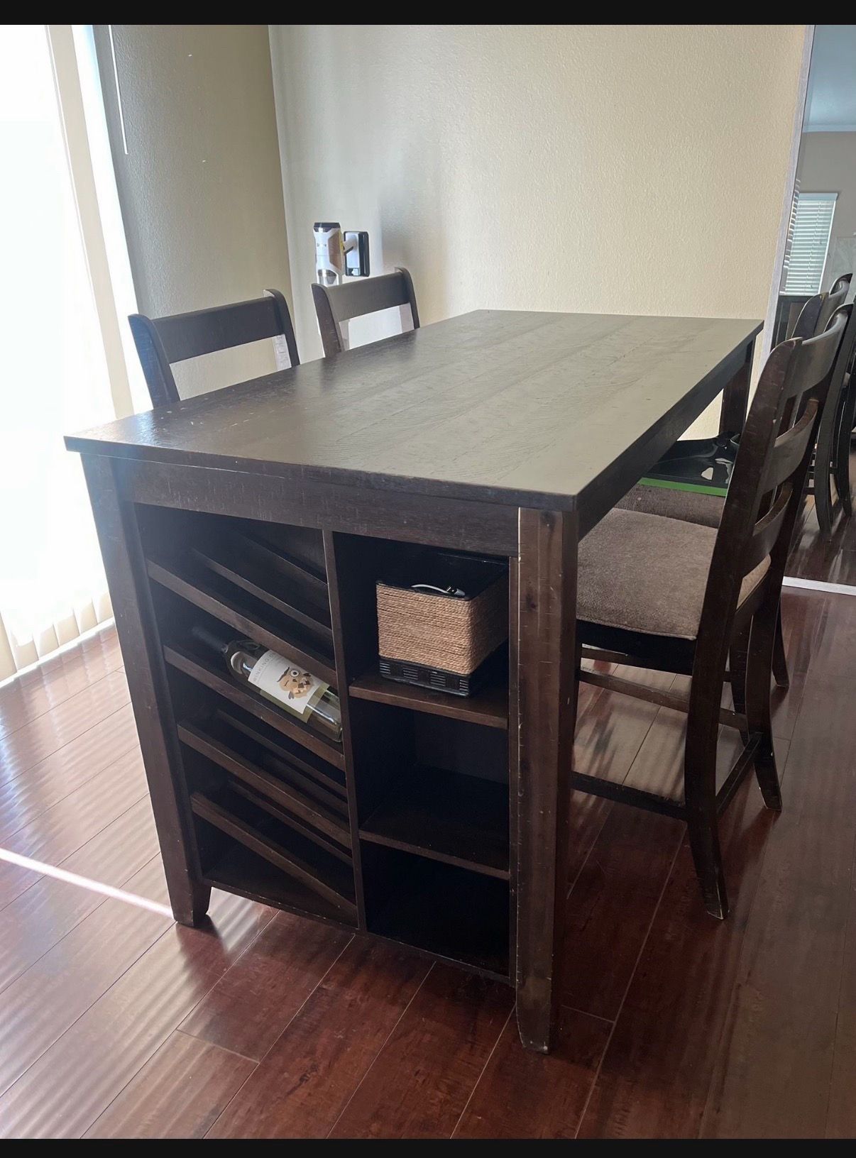 Counter Height Table w/ Wine Rack