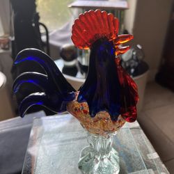 Hand Blown Chicken Figurine